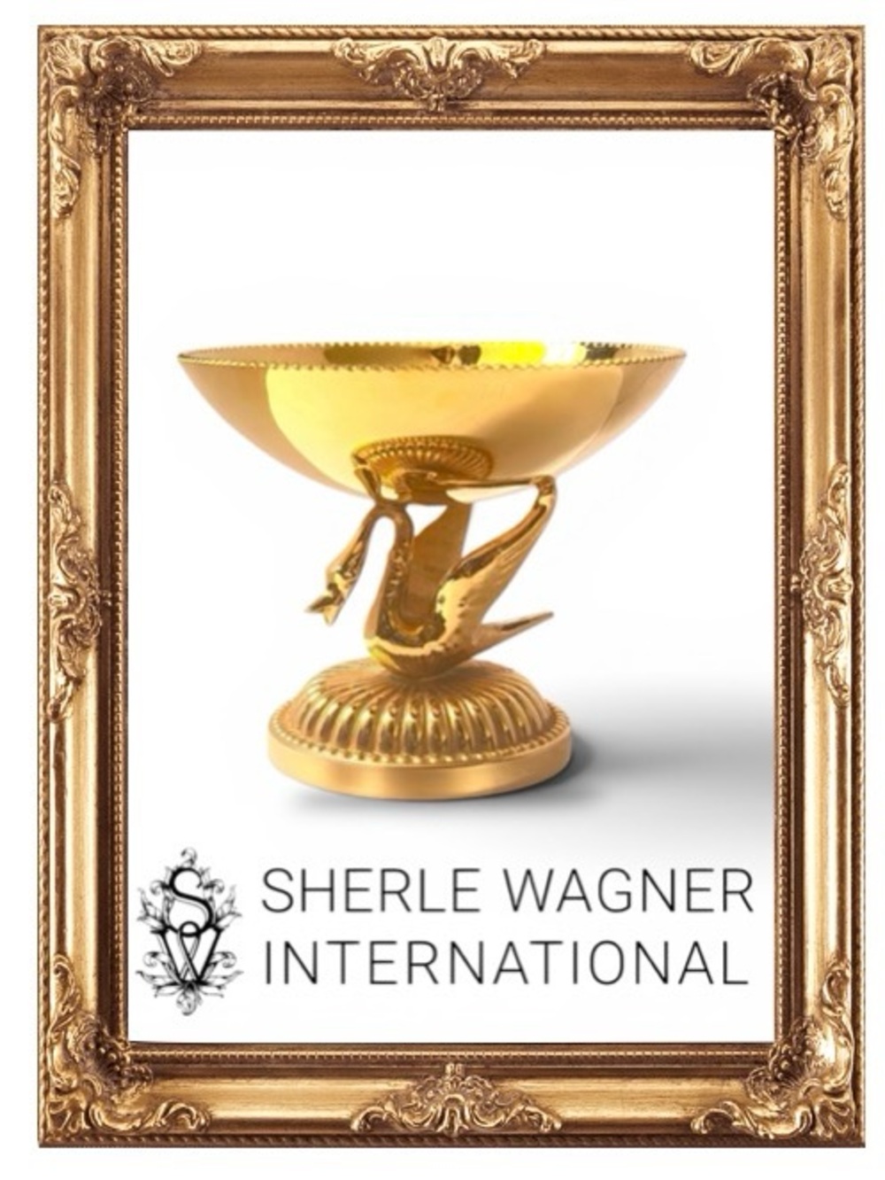 Sherle Wagner International Vintage Swan Gold-Plated Bowl/Soap Dish
